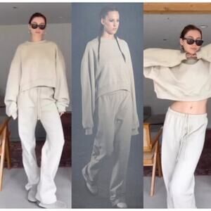 Brule Cotton Tan Sweat Set Size Medium/Large